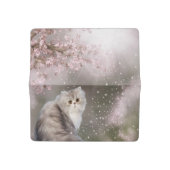 Beautiful persian kitty cat checkbook cover (Open)