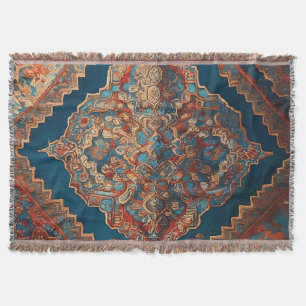 Beautiful Persian Old Pattern Modern Collection Throw Blanket