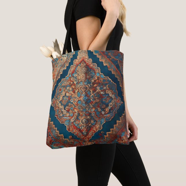 Beautiful Persian Old Pattern Modern Collection Tote Bag (Close Up)