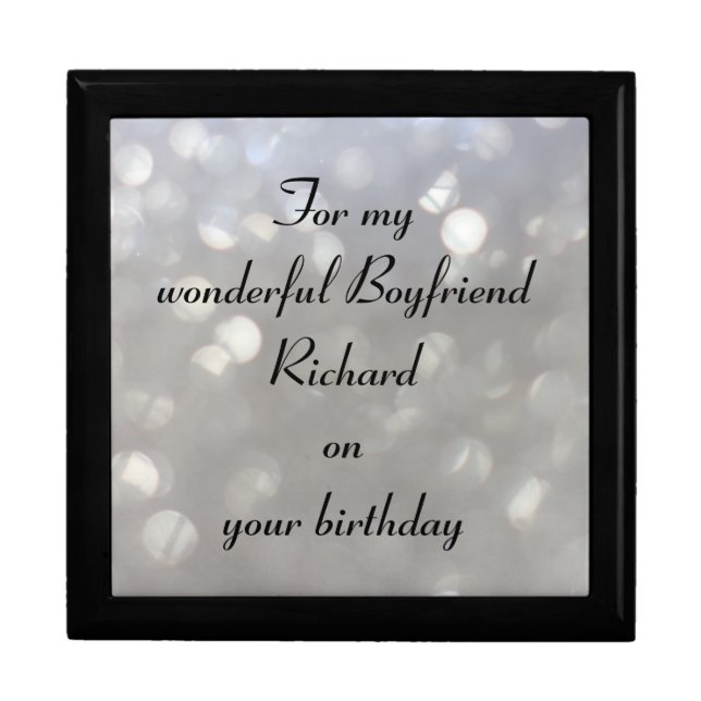 Beautiful Personalised Boyfriend Birthday Gift Box (Front)