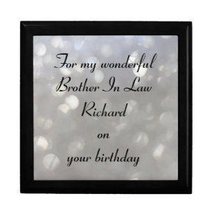 Beautiful Personalised Brother In Law Birthday Gift Box