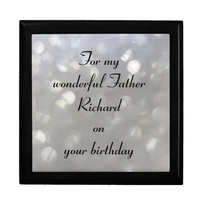 Beautiful Personalised Father Birthday Gift Box (Front)