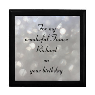 Beautiful Personalised Fiance Birthday Gift Box