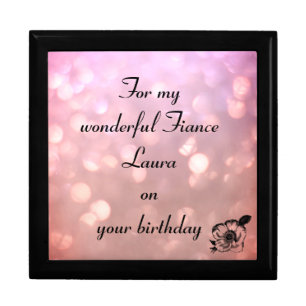 Beautiful Personalised Fiance Birthday Gift Box