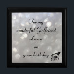 Beautiful Personalised Girlfriend Birthday Gift Box<br><div class="desc">Gorgeous Personalised Gift Box ' For my wonderful Girlfriend on her Birthday'</div>