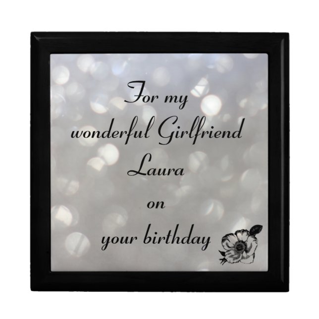 Beautiful Personalised Girlfriend Birthday Gift Box (Front)