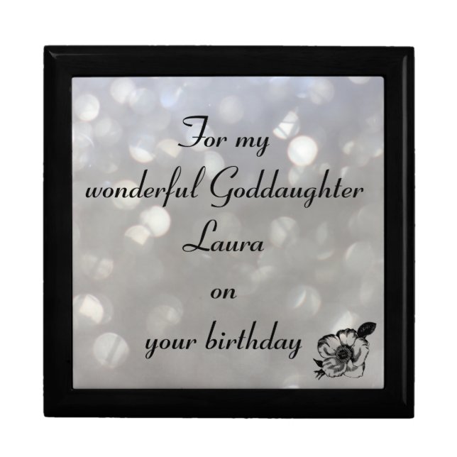 Beautiful Personalised Goddaughter Birthday Gift Box (Front)