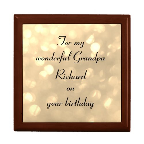 Beautiful Personalised Grandpa Birthday Gift Box