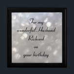 Beautiful Personalised Husband Birthday Gift Box<br><div class="desc">Gorgeous Personalised Gift Box ' For my wonderful Husband on your Birthday'</div>