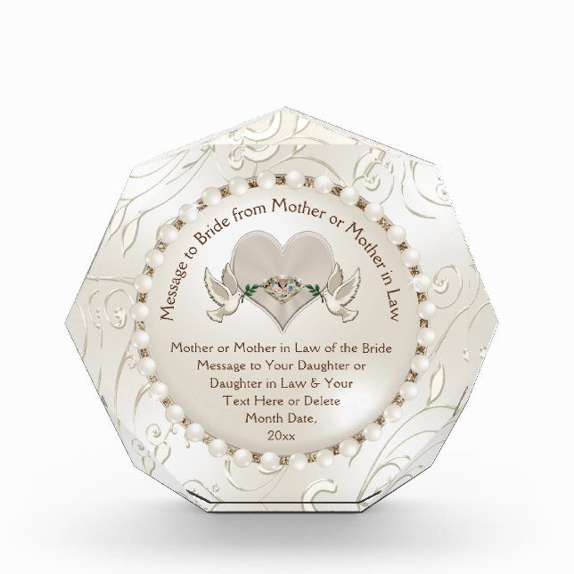 Beautiful, Personalised Mother of the Bride Gifts (Front)