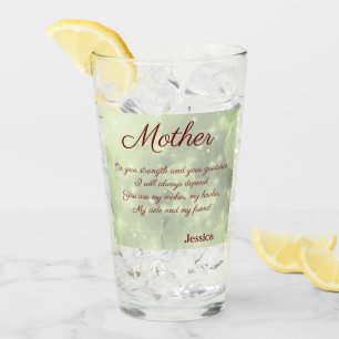 Beautiful Personalised Mother Poem Glass
