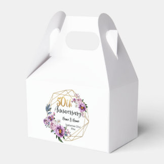 Beautiful Personalized 50th Anniversary Favor Boxes