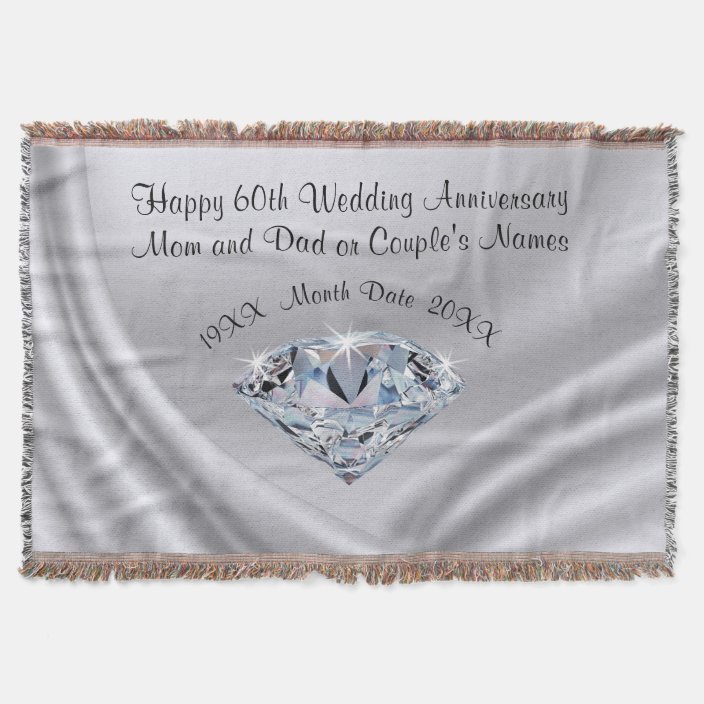 Beautiful Personalized 60th Anniversary Gift Ideas Throw Blanket Zazzle Com,Chicken Thigh Recipes With Rice