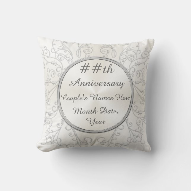 Beautiful Personalized Anniversary Gift Ideas Throw Pillow (Front)