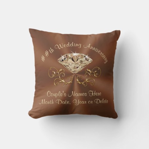 Beautiful Personalized Anniversary Gifts ANY YEAR Throw Pillow