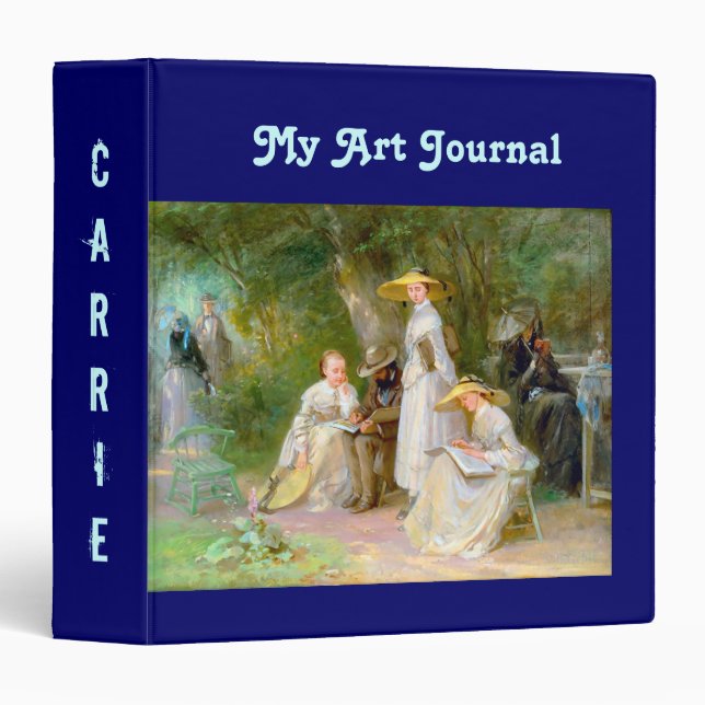 Beautiful Personalized Binder for your Art Journal (Front/Spine)