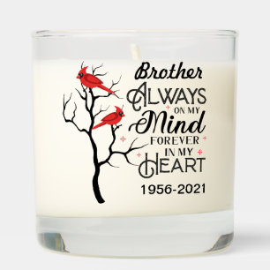 Beautiful Personalized Cardinal Memorial Scented Candle