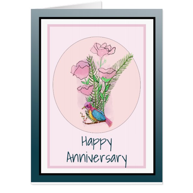 Beautiful Personalized for Wife Anniversary Big Card (Front)