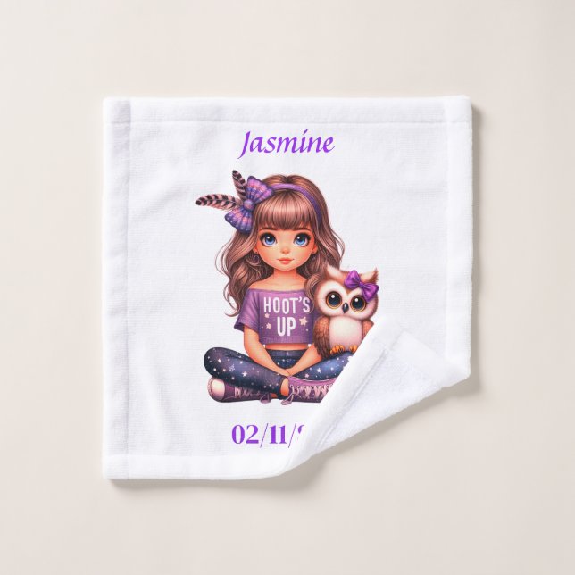 Beautiful personalized girls wash cloth (Wash Cloth)