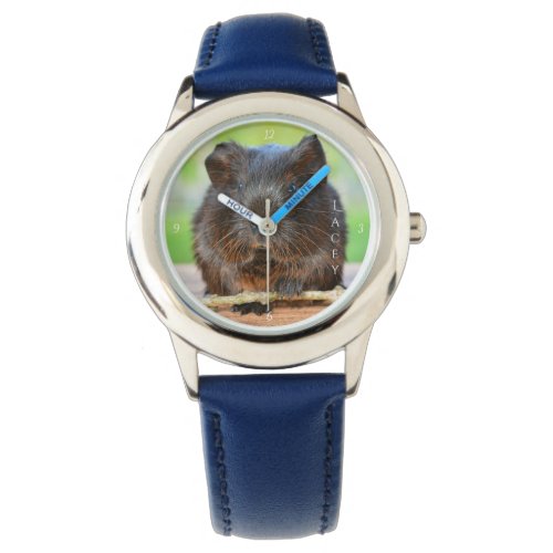 Beautiful Personalized Gold Agouti Guinea Pig Watch