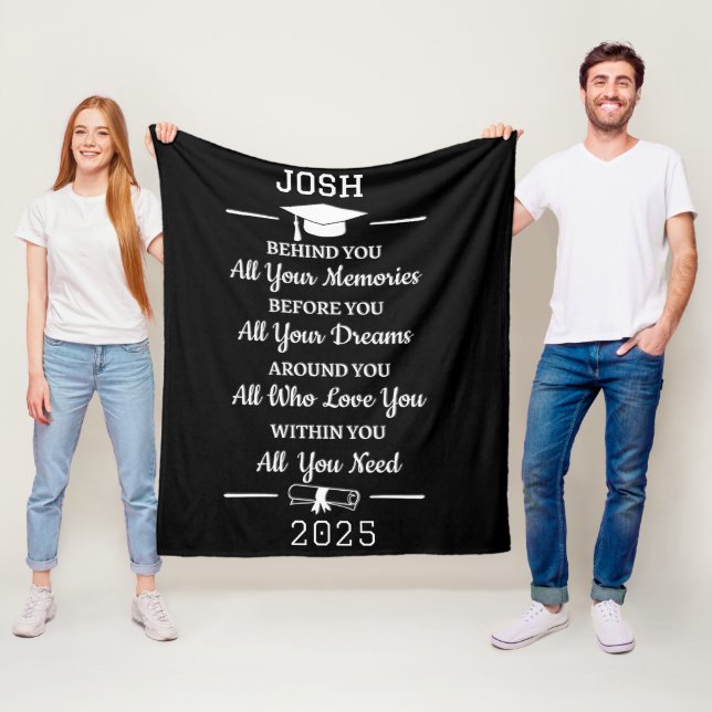 Beautiful Personalized Graduation Poem Fleece Blanket (In Situ)