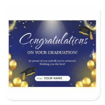 Beautiful personalized graduation sticker for 2026
