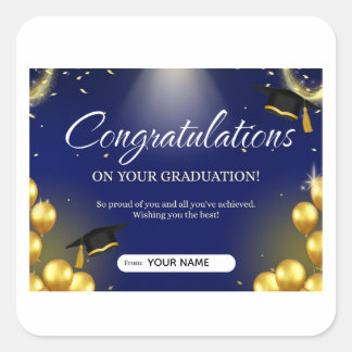 Beautiful personalized graduation sticker for 2026