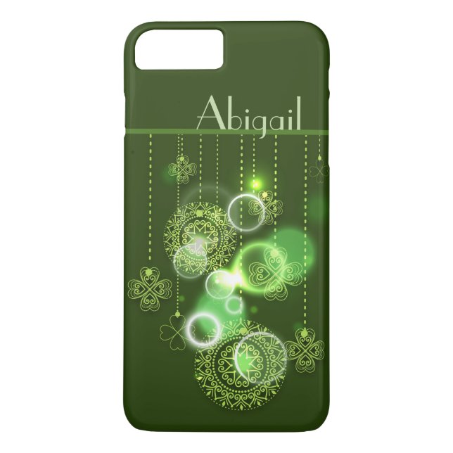 Beautiful Personalized Irish Shamrock Design Case-Mate iPhone Case (Back)