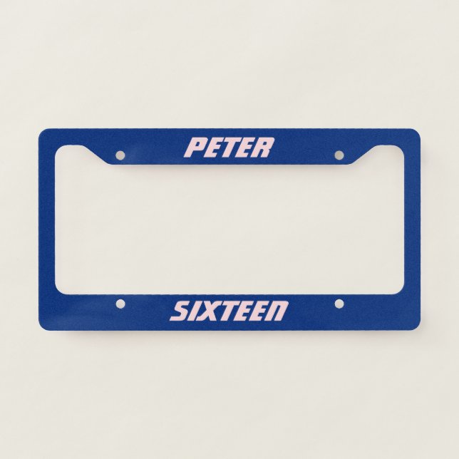 Beautiful Personalized License Plate Frame (Front)