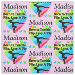 BEAUTIFUL PERSONALIZED PINK RAINBOW GYMNAST FABRIC