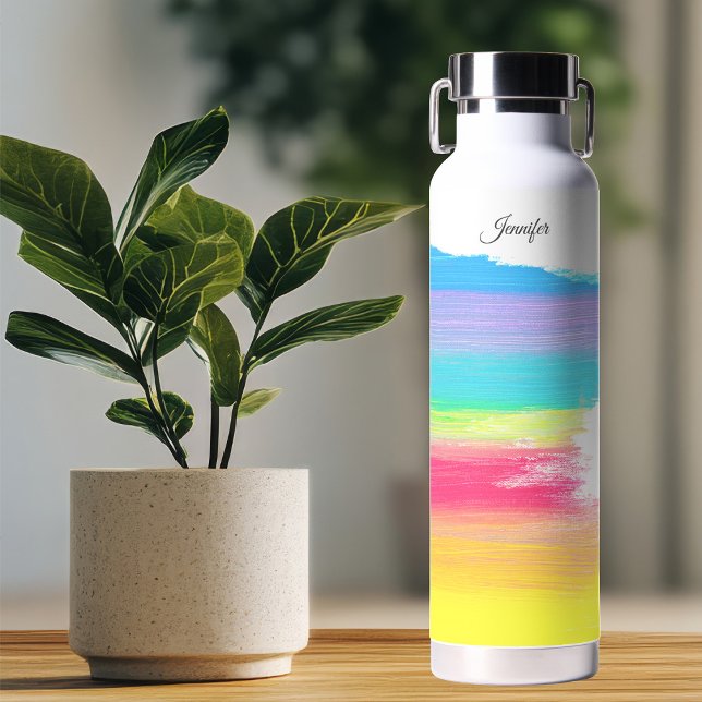Beautiful Personalized Rainbow Water Bottle (Creator Uploaded)