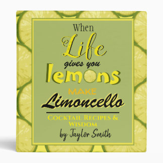 Beautiful personalized retro typography recipes 3 ring binder