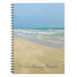 Beautiful Personalized Summer Vacation Beach Photo Notebook
