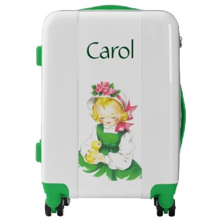 Personalized Vintage Girl Suitcase