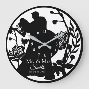 Beautiful Personalized Wedding Couple Dance Large Clock