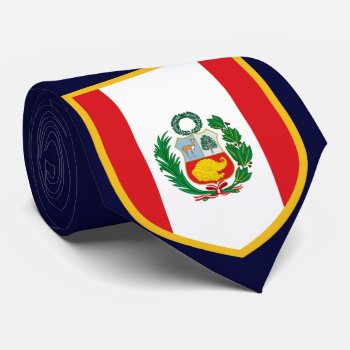 Beautiful Peru Flag Neck Tie by GrooveMaster at Zazzle