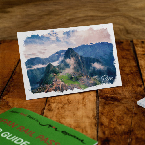Beautiful Peru Machu Picchu Vintage Travel Postcard