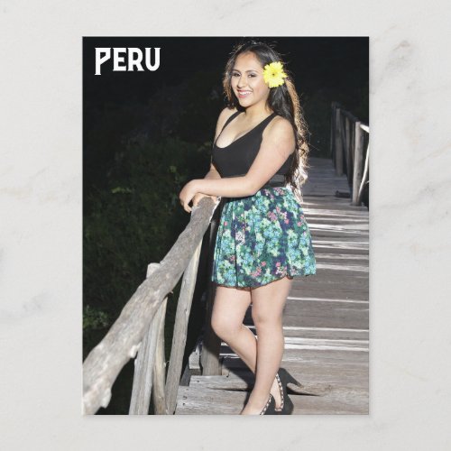 Beautiful Peruvian Model Postcard