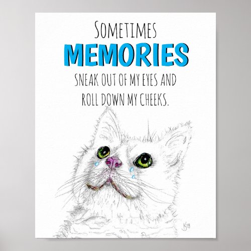 Beautiful Pet Memorial Words of Loss Poster
