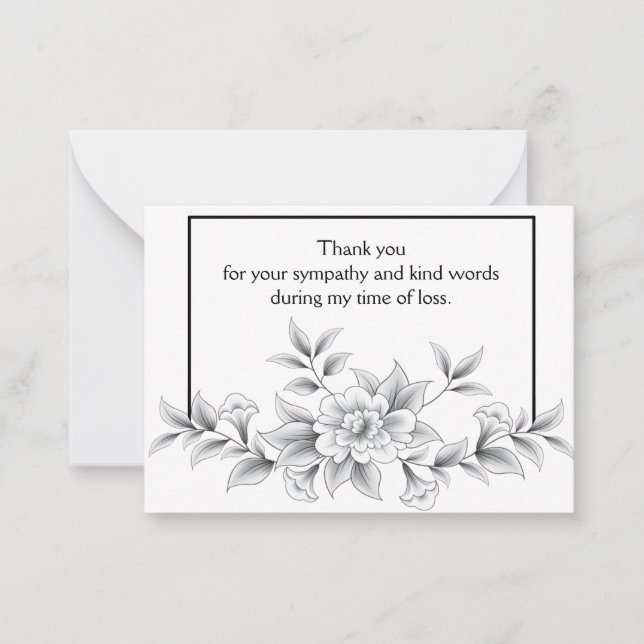Beautiful Petal Thank You Note Card (Front)