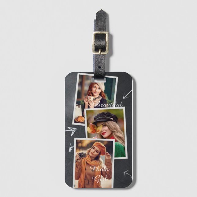 Beautiful Photo Girl  Luggage Tag (Front Vertical)