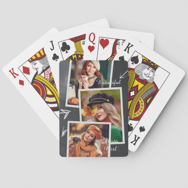 Beautiful Photo Girl  Poker Cards (Back)