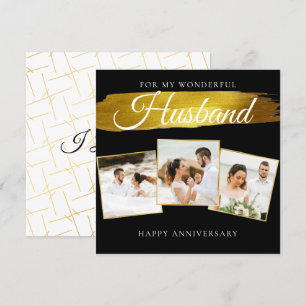 Beautiful Photo Husband Wedding Anniversary Card