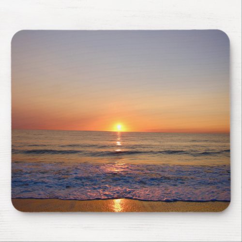 Beautiful photo of a beach sunrise on mouse pad 