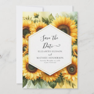 Beautiful Photo Sunflower Wedding Save The Date