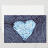 Beautiful photograph of blue wool heart (Front/Back)