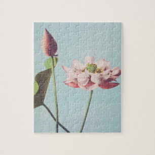 Beautiful photomechanical prints of Lotus Flowers Jigsaw Puzzle