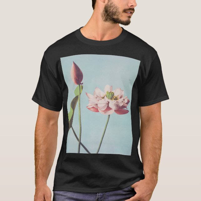 Beautiful photomechanical prints of Lotus Flowers T-Shirt (Front)