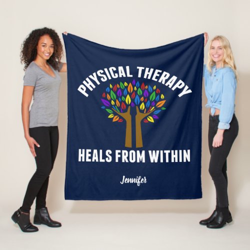 Beautiful Physical Therapy Inspirational Quote PT Fleece Blanket