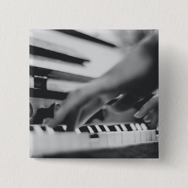 Beautiful Piano Artwork Button (Front)